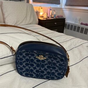 Coach Denim Signature Camera Crossbody – Navy